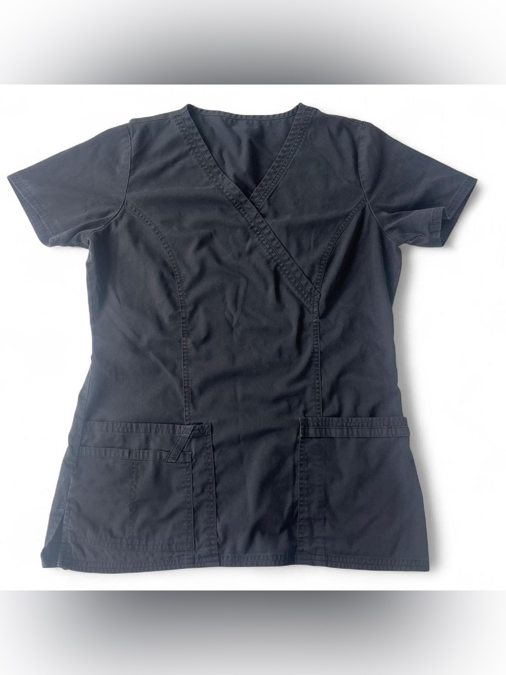 Lot of 2 Women’s Scrub Tops Size Small Medical Nursing Uniform Shirts - Picture 4 of 6